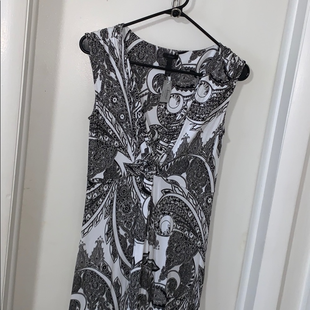Soma Sleeveless Maxi Black And White Dress